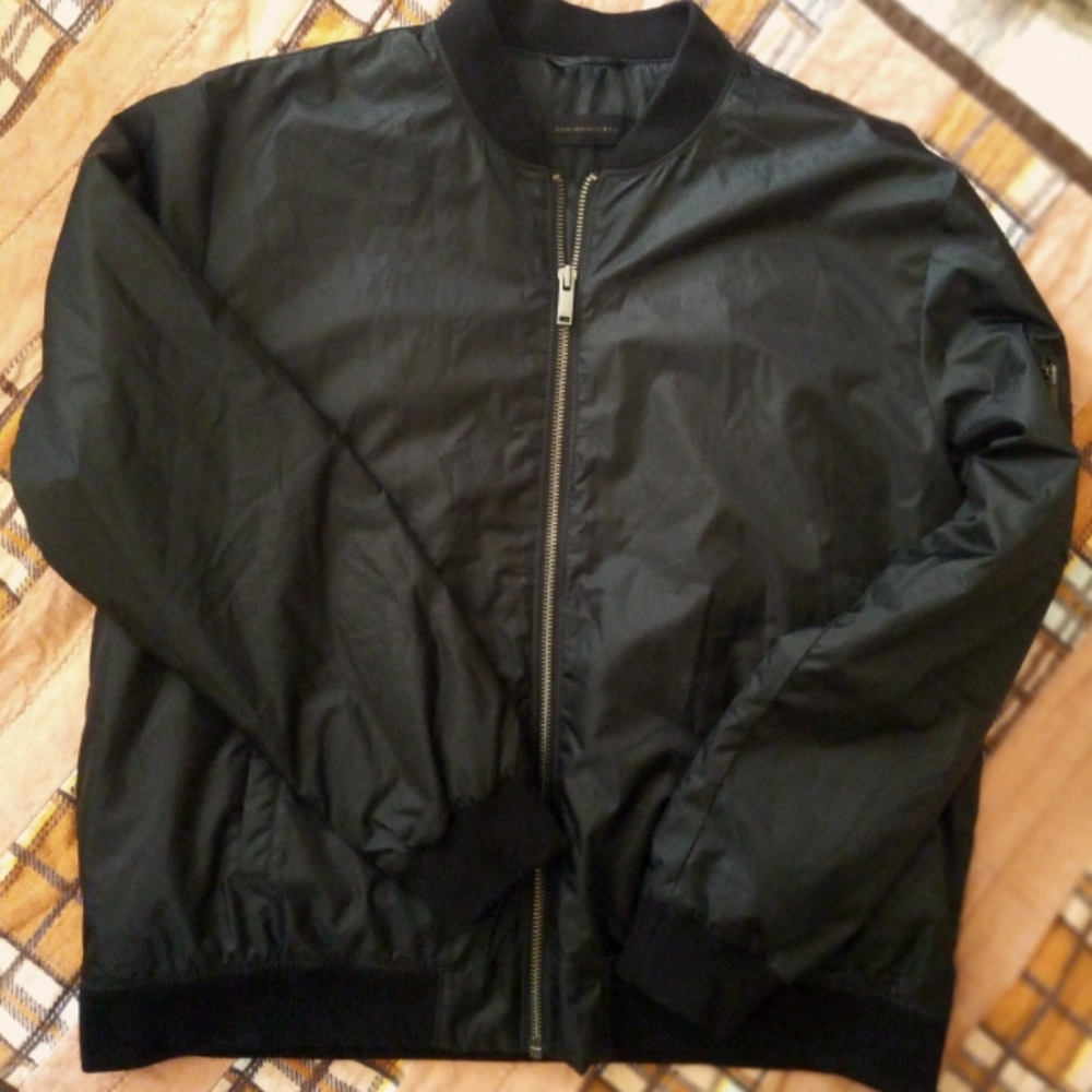 John Varvatos Bomber-Jacket (XXL | Black | Minimalistic)
